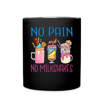 Ich liebe Milchshakes Milchshake Geschenk - Tasse einfarbig - Schwarz - Vorne