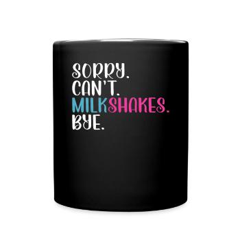 Ich liebe Milchshakes Milchshake Geschenk - Tasse einfarbig - Schwarz - Vorne