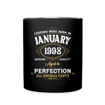Les légendes sont nées en janvier 1998 - Mug uni - noir - Devant