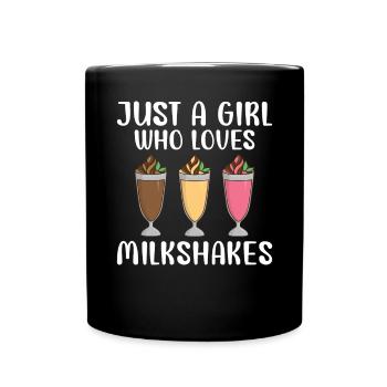Ich liebe Milchshakes Milchshake Geschenk - Tasse einfarbig - Schwarz - Vorne