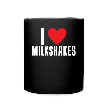 I love Milkshakes Milkshake Gift - Full Colour Mug - black - Front