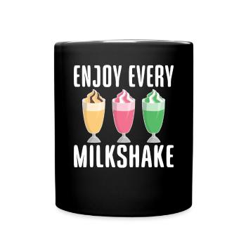 I love Milkshakes Milkshake Gift - Full Colour Mug - black - Front