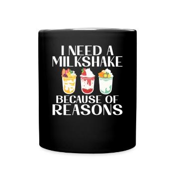 J’adore Milkshakes Milkshake Gift - Mug uni - noir - Devant