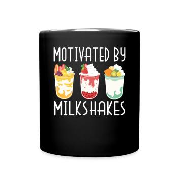 Ich liebe Milchshakes Milchshake Geschenk - Tasse einfarbig - Schwarz - Vorne