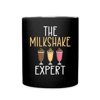 Ich liebe Milchshakes Milchshake Geschenk - Tasse einfarbig - Schwarz - Vorne
