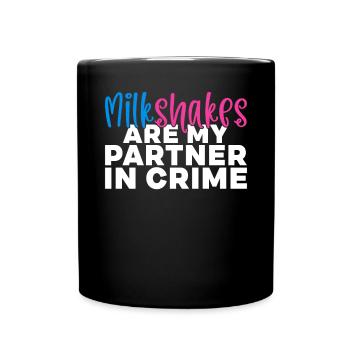 Ich liebe Milchshakes Milchshake Geschenk - Tasse einfarbig - Schwarz - Vorne