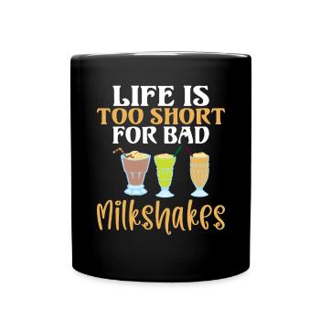 I love Milkshakes Milkshake Gift - Full Colour Mug - black - Front