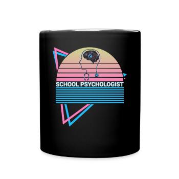Psychologue scolaire Psychologie scolaire Rétro - Mug uni - noir - Devant