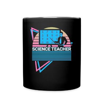 Science Teacher Retro - Full Colour Mug - black - Front