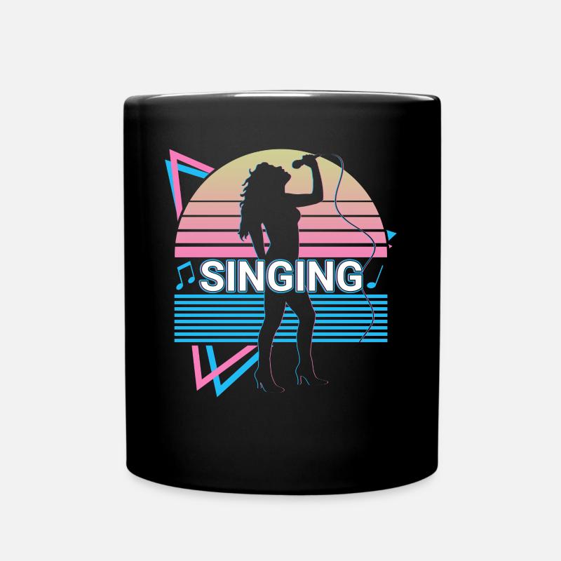Chant Chanteur Retro - Mug uni - noir