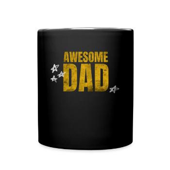 AWESOME DAD! Dad's Day Best Dad in the World - Full Colour Mug - black - Front
