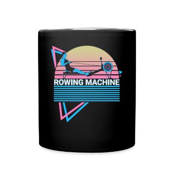 Rameur rétro - Mug uni - noir - Devant