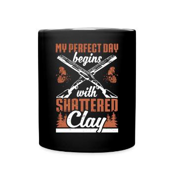 Clay Pigeon Shooting & Funny Sport Shooter Clay Pigeons - Mug uni - noir - Devant