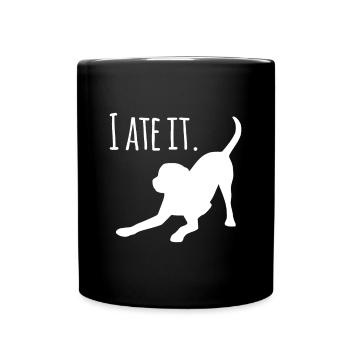 Dog lovers gifts for women "I Ate It" Labrador fun - Full Colour Mug - black - Front