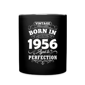 1957 Geburtstag Geschenk Birthday Jahrgang - Tasse einfarbig - Schwarz - Vorne