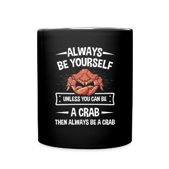 T-shirt de crabe de crabe de crevette de scorpion de homard - Mug uni - noir - Devant