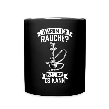 Shisha Doppelapfel Hookah Rauchen Tabak Vape Kohle - Tasse einfarbig - Schwarz - Vorne