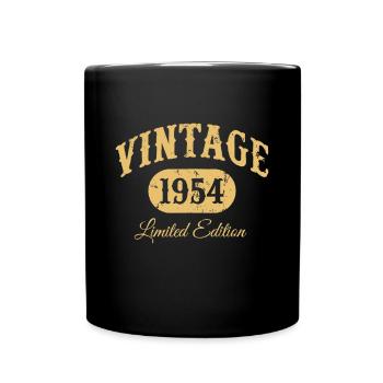 Vintage Born In 1954 Limited Edition Birthday - Full Colour Mug - black - Front