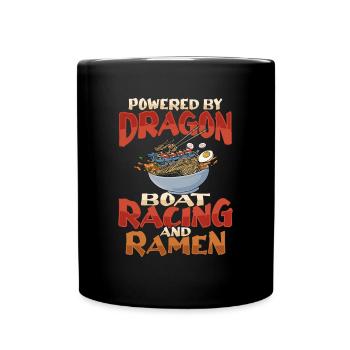 Ramen et bateau-dragon - Mug uni - noir - Devant