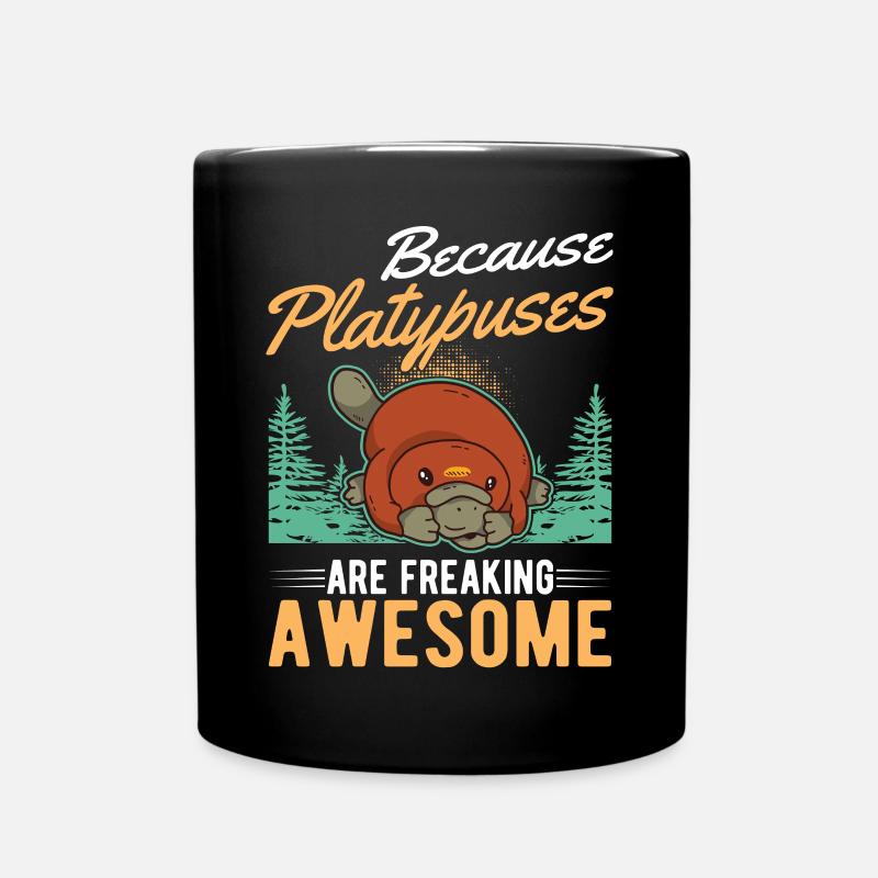 Schnabeltier Geschenk Platypus - Tasse einfarbig - Schwarz