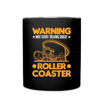 Avertissement de montagnes russes - Mug uni - noir - Devant