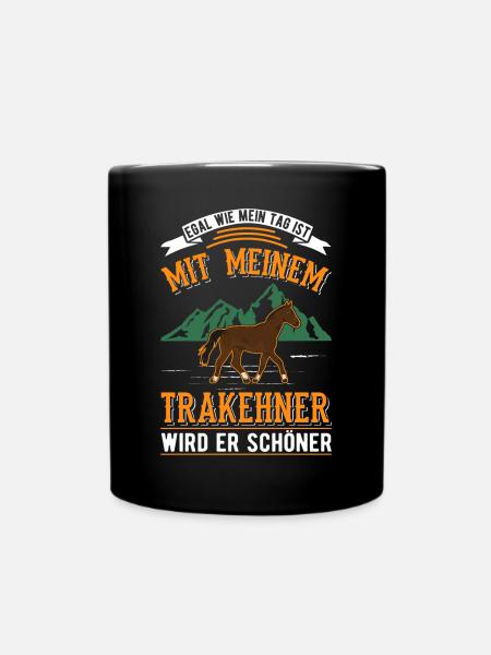 Trakehner Geschenk Trakehner Pferd - Tasse einfarbig - Schwarz