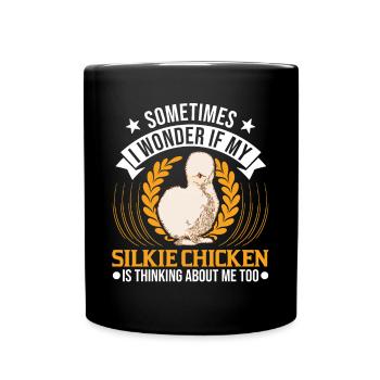 Silk Chicken Cadeau Silkie Chicken Silkie Chicken - Mug uni - noir - Devant