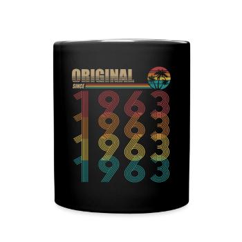 60th birthday born 1963 Original Since 1963 - Full Colour Mug - black - Front