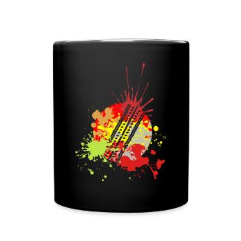 Splash Art Cricket - Tasse einfarbig - Schwarz - Vorne