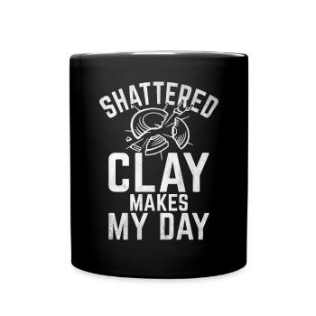 Clay Pigeon Shooting & Funny Sport Shooter Clay Pigeons - Mug uni - noir - Devant