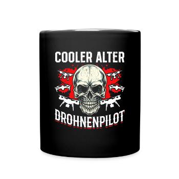 Drohne Pilot - Cooler Alter Drohnenpilot - Tasse einfarbig - Schwarz - Vorne