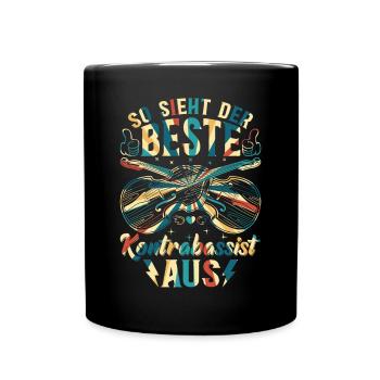 So sieht der Beste Kontrabassist aus - Kontrabass - Tasse einfarbig - Schwarz - Vorne
