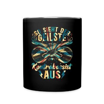 So sieht der Geilste Kontrabassist aus - Kontrabas - Tasse einfarbig - Schwarz - Vorne