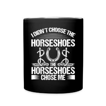 Horseshoe Pitching Throwing Game Tosser - Tasse einfarbig - Schwarz - Vorne