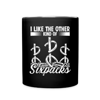 Horseshoe Pitching Ringer Sixpacks Throw Tosser - Full Colour Mug - black - Front