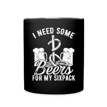 Horseshoe Pitching Beer Drinking Sixpack Tosser - Tasse einfarbig - Schwarz - Vorne