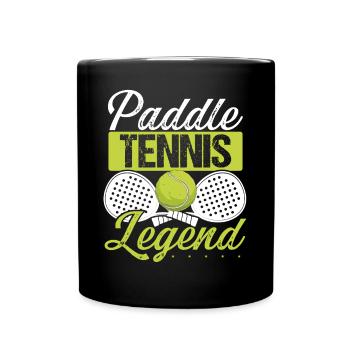 Paddle Tennis Player Match Paddle Legend - Tasse einfarbig - Schwarz - Vorne