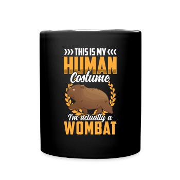 Wombat juste un costume marsupial Wombat - Mug uni - noir - Devant