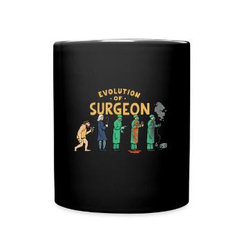 Entwicklung Des Chirurgen - Tasse einfarbig - Schwarz - Vorne