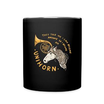 Français Licorne Corne - Mug uni - noir - Devant