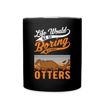 Loutre Cadeau Loutre Loutre Loutre Loutre de mer - Mug uni - noir - Devant
