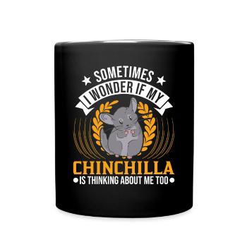 Chinchilla Gift Woolly Short-tailed Chinchilla - Full Colour Mug - black - Front