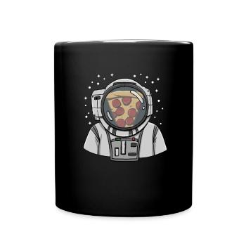 Astronaut Pizza Design Für Einen Hobby-pizzabäcker - Tasse einfarbig - Schwarz - Vorne