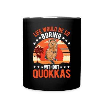 Quokka Gift Kangourou à queue courte - Mug uni - noir - Devant