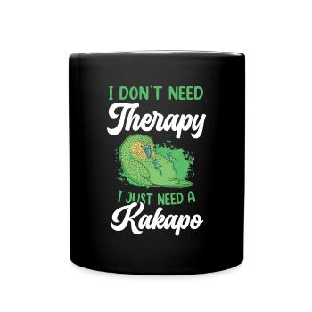 Kakapo does not need therapy for flightless kakapo - Full Colour Mug - black - Front
