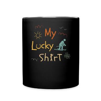 Skiing Skiing Skiing Fun Vintage - Full Colour Mug - black - Front