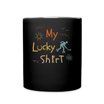 Inliner-Skaterhockey Hockeyball lustige Vintage - Tasse einfarbig - Schwarz - Vorne