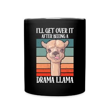 Drame Lama Je vais m’en remettre Alpaga - Mug uni - noir - Devant
