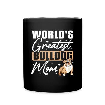 La plus grande maman bouledogue anglaise du monde - Mug uni - noir - Devant