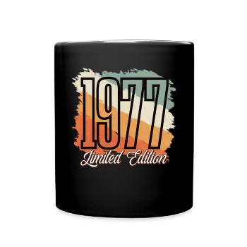 1977 Année de naissance Anniversaire Année de construction Vintage Rétro - Mug uni - noir - Devant